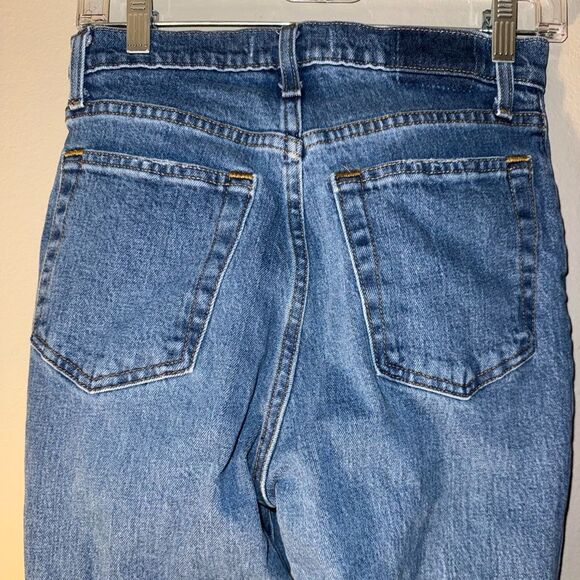 Abercrombie & fitch curve love 90’s straight ultra high rise jeans 6/28 Short #7 - Picture 6 of 8